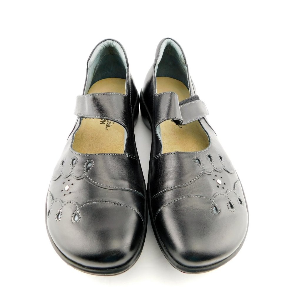 NAOT COAST Black Leather Mary Jane Platform Flat Shoes 40EU / 9US